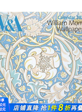 【预售】【日历】V&A：威廉·莫里斯壁纸 2026年挂历 V&A: William Morris Wallpapers Wall Calendar艺术创意文创周边 正版进口