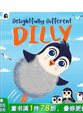 【预售】可爱的迪利 Delightfully Different Dilly 英文儿童插画科普故事绘本 进口童书