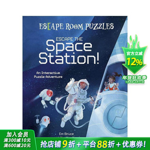【预售】密室解谜:逃离空间站!互动解谜冒险 Escape Room Puzzles: Escape the Space Station! 英文儿童插画科普绘本 进口童书