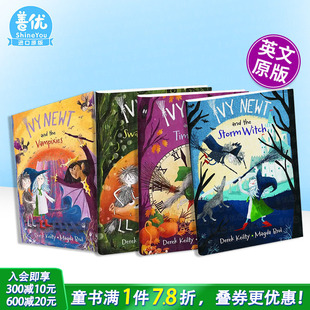 艾薇与风暴女巫 多册选拍 Miracula1 时间窃贼 米拉克拉王国 Newt 精灵 Ivy 艾薇纽特英文儿童桥梁章节故事书 沼泽龙族 4册