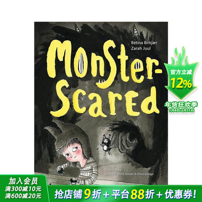【预售】怪物害怕 Monster-Scared 原版英文儿童插画艺术绘本 进口童书