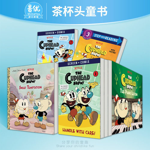 【现货多册选拍】茶杯头儿童漫画/绘本 Cuphead Volume Comic Capers & Curios Mugman惊险刺激冒险故事英语阅读 英文进口书  6岁+