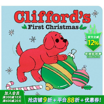 【现货】CLIFFORD\'S FIRST CHRISTMAS 【大红狗克利弗德】圣诞节 英文儿童书适合0-3岁