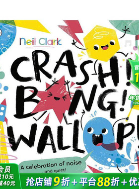 【现货】丁零当啷 学会安静的故事 【Crash Bang Wallop】Crash Bang Wallop 英文儿童插画故事绘本 进口童书