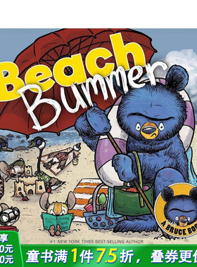 【预售】海滩无赖小布鲁斯书 Beach Bummer Little Bruce Book 英文儿童插画故事绘本 进口童书