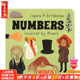 【现货】蒙克灵感：数字  概念启蒙美育绘本 【Inspired by Edvard Munch】Numbers 原版英文儿童艺术启蒙绘本进口童书