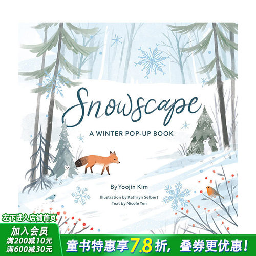 【现货】【四季立体书】雪景：冬日【4 Seasons of Pop-Up】Snowscape:A Winter Pop-Up Book 英文儿童立体绘本正版进口书 3-6岁