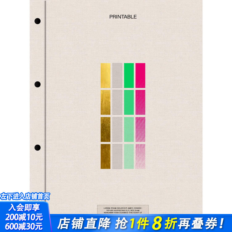 【预售】英文原版 可印刷:视觉设计中的印刷技术和效果 PRINTABLE 印刷版式色彩设计 正版进口图书画册 善优图书