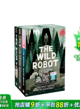 【预售】荒野机器人系列套装（3册） 电影专著小说 Peter Brown The Wild Robot Series Boxset 12岁+英文小说故事英语拓展进口书