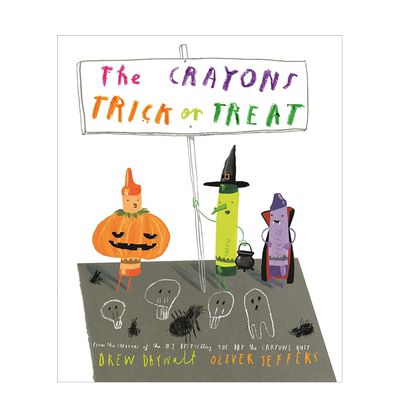【现货】英文原版 【Oliver Jeffers】蜡笔们的万圣节The Crayons Trick Or Treat 艺术插画绘本 3-6岁 儿童进口图书 善优童书