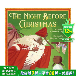 【预售】圣诞前夜 The Night Before Christmas: Classic Original Text Paired with Modern Art 英文儿童插画故事绘本 进口童书