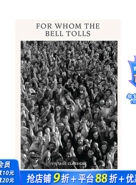 【预售】【企鹅复古经典-反战系列】丧钟为谁而鸣 海明威 For Whom the Bell Tolls 原版英文文学小说 正版进口书