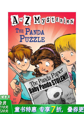 【现货】A-Z之谜：熊猫之谜 A to Z Mysteries: The Panda Puzzle 英文儿童初级章节桥梁故事书 进口童书