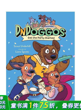 【预售】让派对开始 【DnDoggos】Get the Party Started 英文儿童漫画故事 英语拓展阅读进口童书