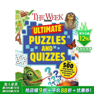 【现货】青少年周刊谜题与趣味问答 【The Week Junior】The Week Junior Ultimate Puzzles 英文儿童插画科普绘本 进口童书