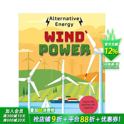 【现货】替代能源：风能 Alternative Energy: Wind Power 英文儿童插画故事科普绘本 进口童书