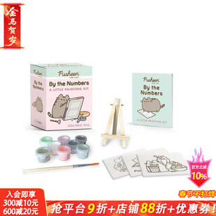 【预售】胖吉猫：小小绘画套装 Pusheen by the Numbers: A Little Painting Kit 英文儿童趣味互动绘本 英语早教进口书