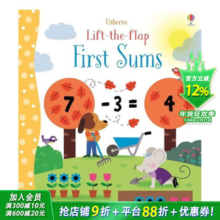 【预售】【Lift-the-Flap】 First Sums，【翻翻书】求和 英文儿童翻翻书【善优童书】