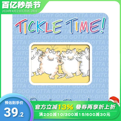 【预售】挠痒痒时间！ 【Boynton on Board】Tickle Time! 英文儿童艺术插画故事绘本 英语早教进口童书