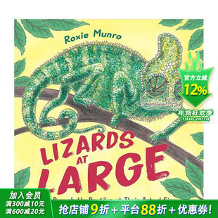 【预售】逍遥法外的蜥蜴：21种实际大小的不平凡爬行动物 Lizards at Large 艺术插画昆虫科普绘本 原版英文儿童故事 进口童书