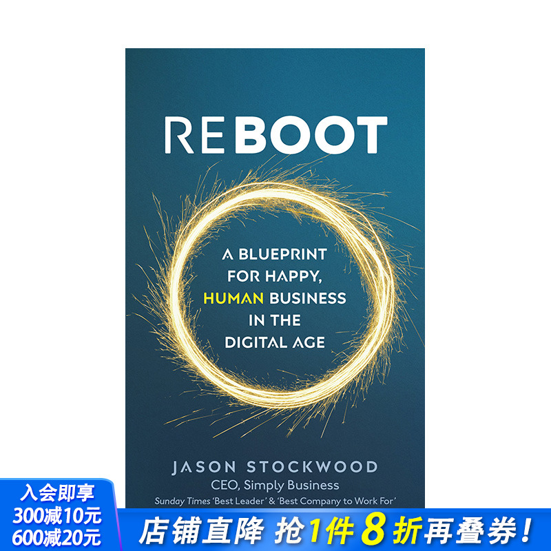 【现货】Reboot: A Blueprint for Happy, Human Business in the Digital Age，重新启动:数字时代幸福、人性化的商业蓝图