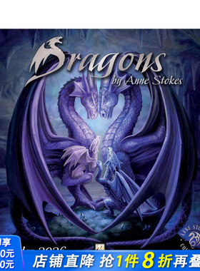 【预售】【日历】安妮·斯托克斯《龙》 2026年挂历 Dragons by Anne Stokes Wall Calendar 2026 艺术创意文创周边 正版进口