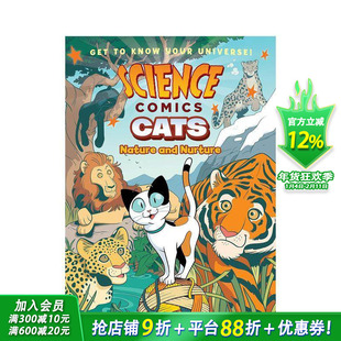 【预售】猫：天性与教养 【Science Comics】Cats: Nature and Nurture 英文儿童漫画 英语拓展故事阅读绘本 进口童书
