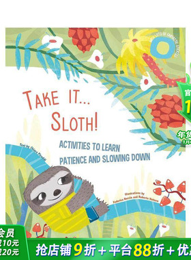 【预售】树懒的哲学：培养耐心与慢生活活动书 Take It... Sloth!  英文儿童趣味互动绘本 英语早教进口书
