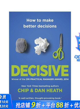【预售】决定性 Decisive 原版英文商业行销 正版进口书