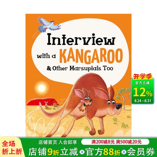 【现货】英文原版 动物采访:袋鼠与其它有袋动物Interview with a Kangaroo: and Other Marsupials Too儿童插画绘本精装进口图书