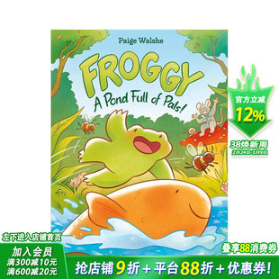 【预售】青蛙小克：池塘好友记 Froggy : A Pond Full of Pals! 英文儿童漫画故事 英语拓展阅读进口童书