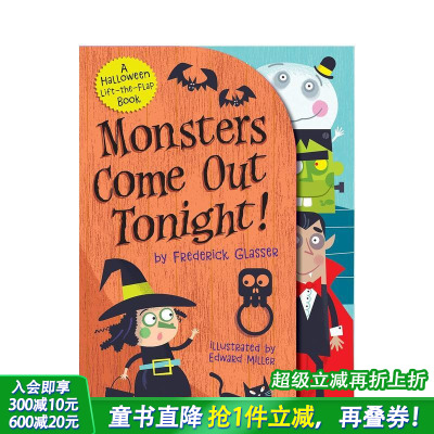 【预售】【节日翻翻书】万圣节：怪物今晚都出来啦！ 【Festive Flaps】Monsters Come Out Tonight! 英文儿童插画故事绘本进口书
