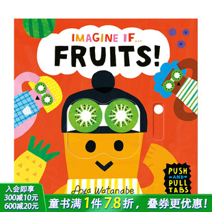 趣味互动 善优童书 互动机关书 if... Fruits Imagine 英文原版 水果 儿童英语艺术插画绘本 纸板书 预售
