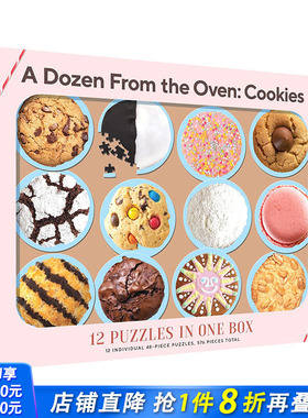 【现货】【9781797213804】拼图：12种饼干拼图A Dozen from The Oven: Cookies! 趣味互动桌游游戏 英文原版 3岁以上儿童玩家家