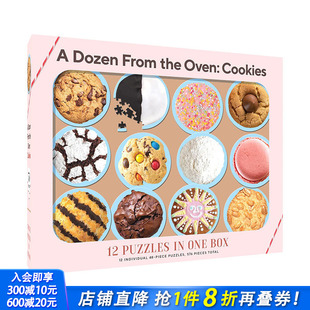 趣味互动桌游游戏 3岁以上儿童玩家家 拼图：12种饼干拼图A The Oven from 9781797213804 Dozen 英文原版 Cookies 现货