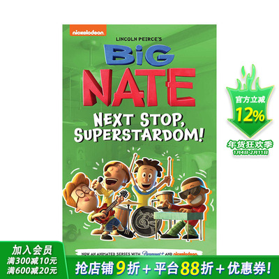 【预售】英文原版 大内特：下一站，超*明星!Big Nate: Next Stop, Superstardom! 6岁+英语儿童漫画绘本 平装 进口图书