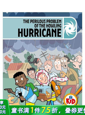 【预售】少年侦探团：飓风呼啸的危局 Kid Detectives:The Perilous Problem of the Howling Hurricane英文儿童插画故事绘本童书