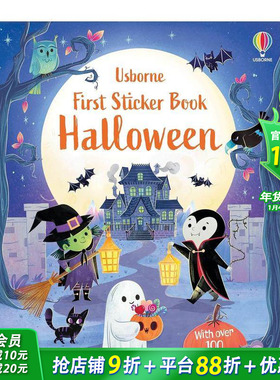 【现货】万圣节趣味读物 万圣节贴纸书 First Sticker Book Halloween 英文儿童趣味互动绘本 英语早教进口书