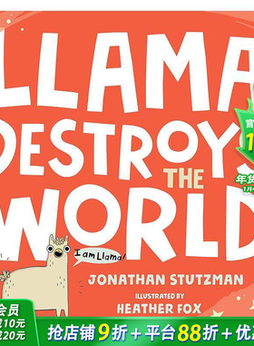 【预售】羊驼之书（第一卷）：羊驼毁灭世界 A Llama Book (Volume 1): Llama Destroys the World英文儿童插画故事绘本 进口童书