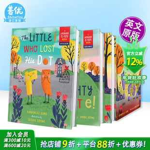 【多册选拍】快乐英语启蒙4册绘本：丢了圆点的小i/小e/元音字母/标点 Language is Fun:The Little i Who Lost His Dot英文儿童书
