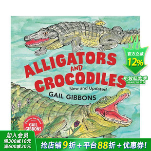 【现货】短吻鳄和鳄鱼 Alligators and Crocodiles 英文儿童插画故事绘本 进口童书