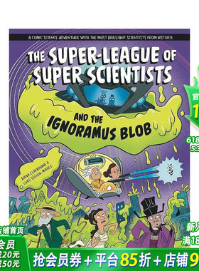 【预售】科学家联盟与无知怪 The Super-League of Super Scientists and the Ignoramus Blob 英文儿童漫画故事 英语拓展阅读书