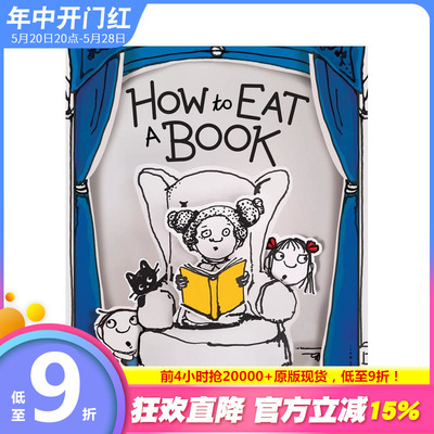 【现货】如何吃掉一本书 巴诺书店年度绘本 How to Eat a Book 英文儿童插画故事绘本 进口童书