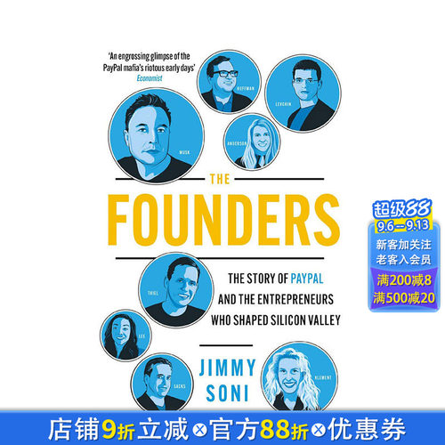 【预售】创始人:埃隆·马斯克、彼得·蒂尔以及PayPal的故事The Founders:Elon Musk,Peter Thiel and the Story of 英文进口书