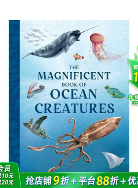 【预售】海洋瑰宝图鉴 Magnificent Book of Ocean Creatures 英文儿童插画科普绘本 进口童书