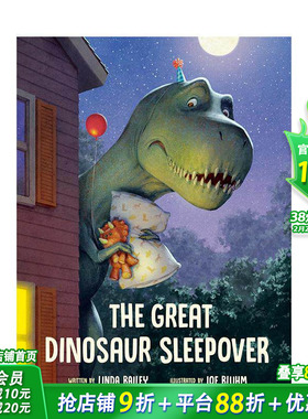 【现货】恐龙大过夜 Great Dinosaur Sleepover 英文儿童插画故事绘本 进口童书