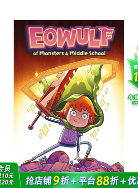 【预售】伊奥武夫：怪物与中学 【Eowulf】Of Monsters & Middle School 英文儿童漫画 趣味英语阅读拓展进口童书