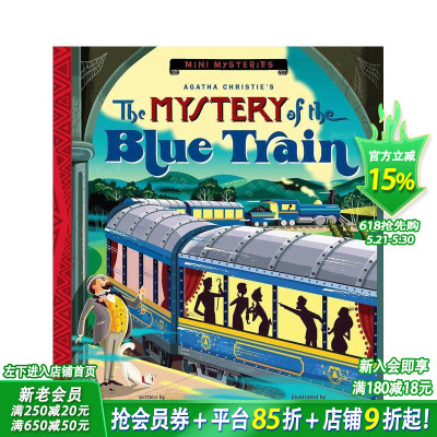 【预售】【小侦探系列】蓝色列车之谜 【Mini Mysteries】Mystery of The Blue Train 英文儿童插画故事绘本 进口童书