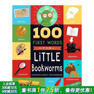 Bookworms 英语启蒙进口童书 100 Words For First 小书虫 个单词 英文儿童绘本 Little 预售