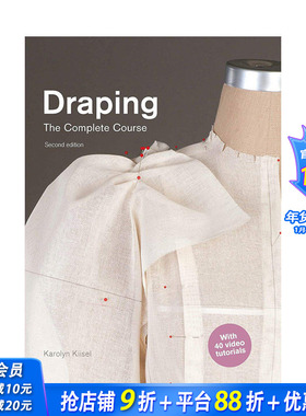 【现货】立体剪裁全书弟2版 Draping 服饰设计剪裁教程教材 时尚制衣入门 英文原版礼服裙子裤子